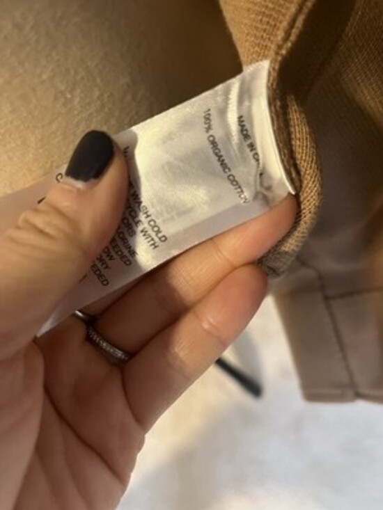 Quince Organic Cotton Camel Waffle Texture Blazer Open Front. Size Small. - Picture 8 of 9